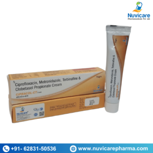 Ciprofloxacin, Metronidazole, Terbinafine & Clobetasol Propionate Cream